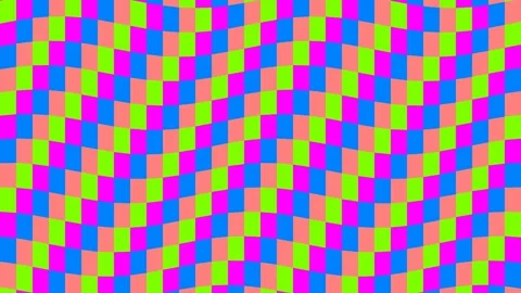 Neon Colored Wavy Grid Distortion Motion Background Stock Footage 340131796