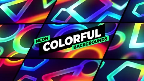 Neon Colorful Backgrounds Stock After Effects