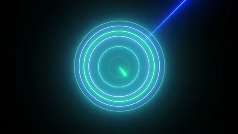 Neon Colorful Circles Animation.  Stock Footage 239333209