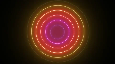 Neon Colorful Circles Animation.  Stock Footage 239333299