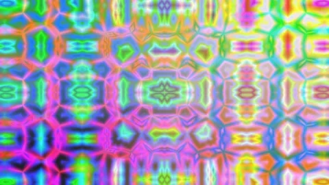 Neon Colorful Complex Geometric Pattern Loop Stock Footage 150549298