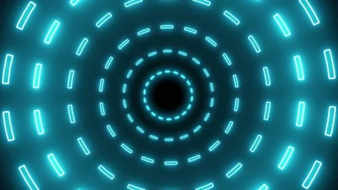 Neon colorful dashed circles 1 Stock Footage 168178982
