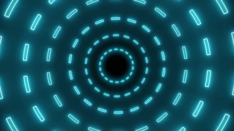 Neon colorful dashed circles 2 Stock Footage 168178694