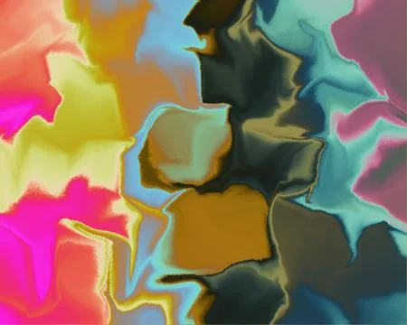 Neon colors splashes mixing Stock Illustration