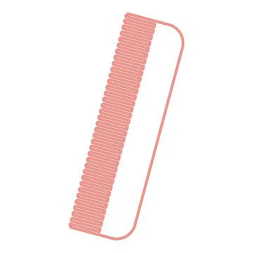 Neon comb red color vector illustration flat style image 스톡 일러스트