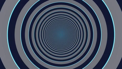 Neon Concentric Ring Vortex Seamless Loop Video stock 342788521