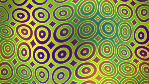 Neon Concentric Rings Pattern Seamless Loop Stock Footage 340528993