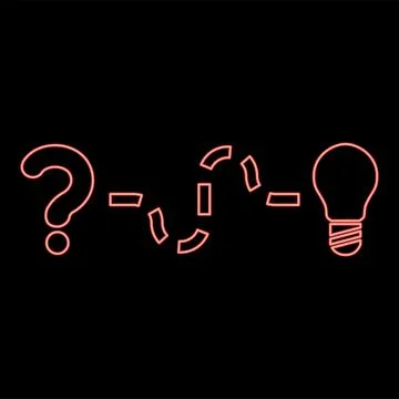 Neon concept of finding solution to the issue Question and path to the light  스톡 일러스트