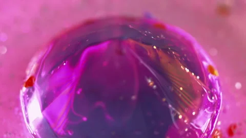 Neon cone party light iridescent shimmer water Video stock 274462011