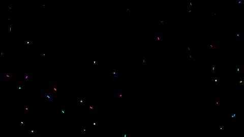Neon Confetti Flutter Slow Float Loop Background Stock Footage 342608048