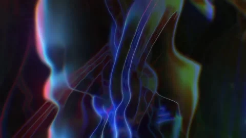 Neon Contour Flow Abstract VJ Background Loop Stock Footage 333302644