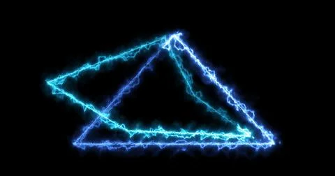 Neon cool futuristic lower third in moving cool neon colors on a dark backg.. Stock Illustration