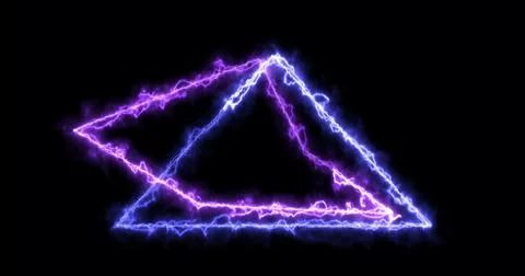 Neon cool futuristic lower third in moving cool neon colors on a dark backg.. Stock Illustration