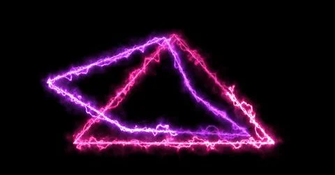 Neon cool futuristic lower third in moving cool neon colors on a dark backg.. Stock Illustration