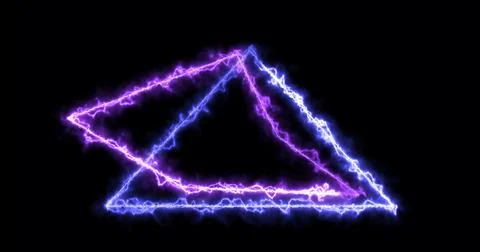 Neon cool futuristic lower third in moving cool neon colors on a dark backg.. Stock Illustration
