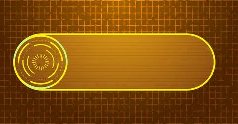 Neon cool futuristic lower third with HUD in moving cool neon colors on a d.. Stock Illustration