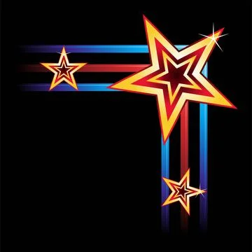 Neon corner Corner of frame created of stars and neon elements Copyright: ... Stock Photos