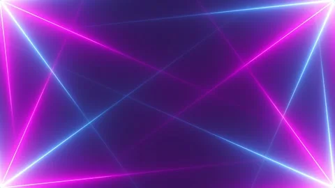 Neon Corner Lasers, Rotating Pink &amp; Blue Sci-Fi Light Rays Background, 4K Loop Stock Footage 310018265