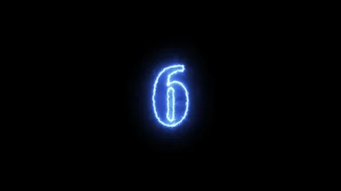 Neon Countdown 10 to 1 seconds Stock Footage 312025422