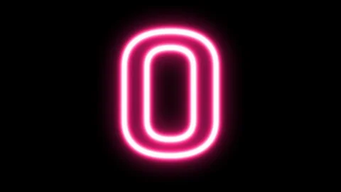 Neon countdown animation on black background. Stock Footage 123298042