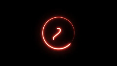 Neon countdown animation. Stock-Footage 267953295