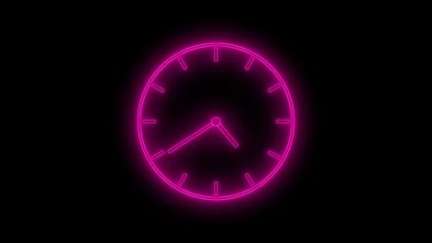 Neon Countdown Clock Animation in Minima... | Stock Video | Pond5
