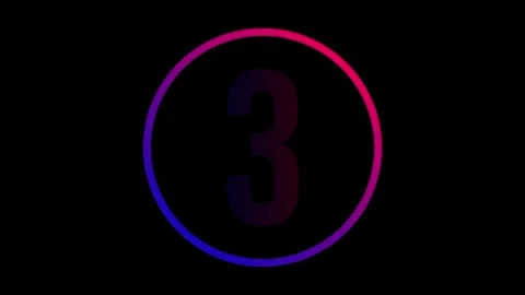 Neon countdown footage with interesting spinning circles. Stock Footage 263008914