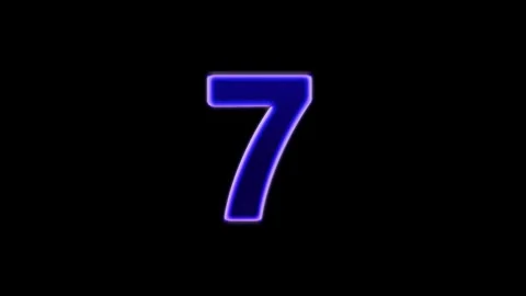 Neon countdown numbers on black background, 3d countdown numbers Stock Footage 257861752