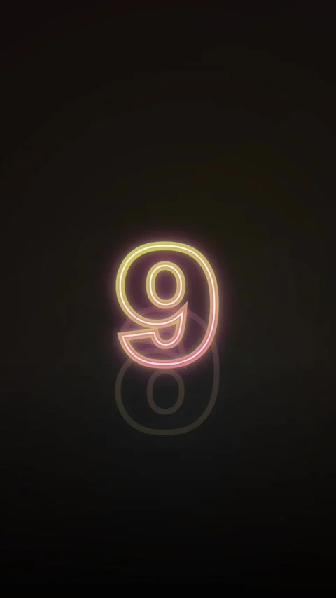 Neon countdown sequence creates anticipation and excitement Stock Footage 327941722