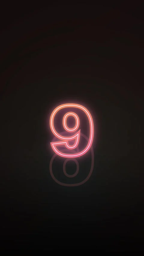 Neon Countdown Sequence for Dynamic Visuals Stock Footage 327625641