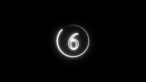 Neon countdown from ten to zero on black background motion graphic. Stock Footage 338252972