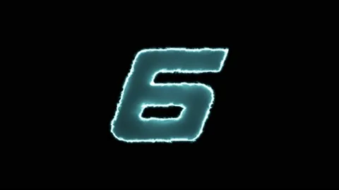 Neon countdown timer animation. vd 70 Video stock 224615821