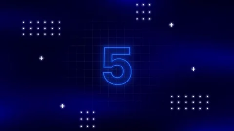 Neon Countdown Timer Stock Footage 276741079
