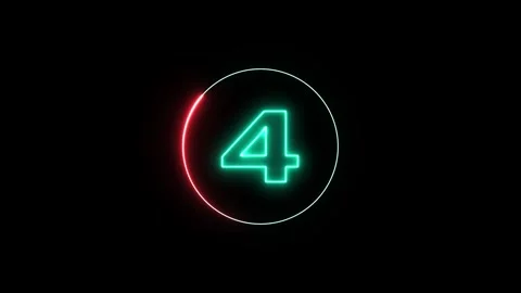 Neon countdown timer from nine to zero. Stock-Footage 331897589