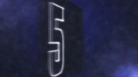 Neon countdown. timer splash for future projects. Video stock 167667962