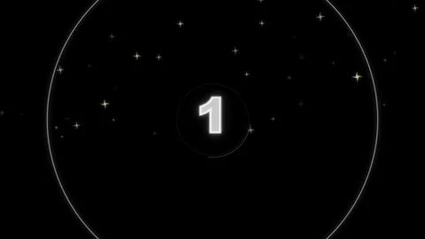 Neon countdown timer transition to glowing happy new year sign with festive.. Stock Footage 343559028
