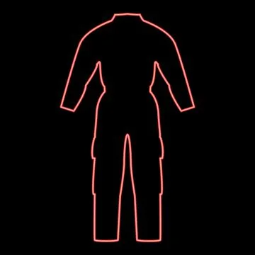Neon coverall red color vector illustration flat style image Stock Illustration