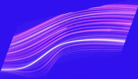 Neon creative lines on blue background. Stock Illustration