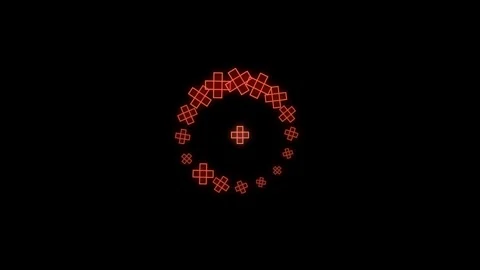 Neon Cross SineWave Loop Red color Stock Footage 322126274