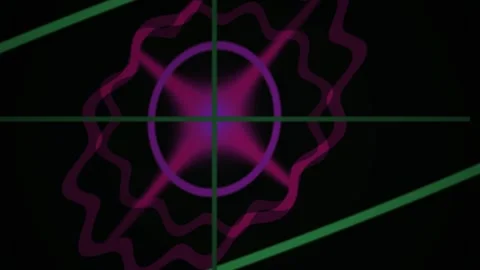 Neon Crosshair Target Design Elements. Stock Footage 334342755