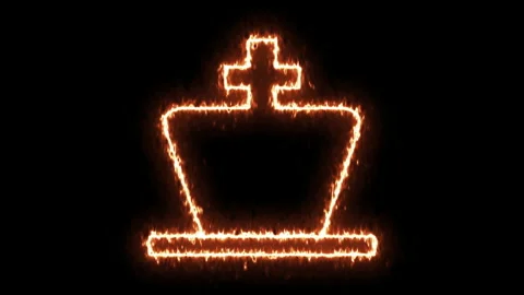 A neon crown mark. Stock Footage 166363780