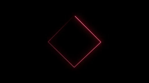 Neon Cube box icon loop animation, glowing box frame line moving. Stock Footage 321742730
