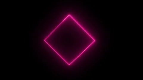 Neon Cube box icon loop animation, glowing box frame line moving. Stock-Footage 321746304