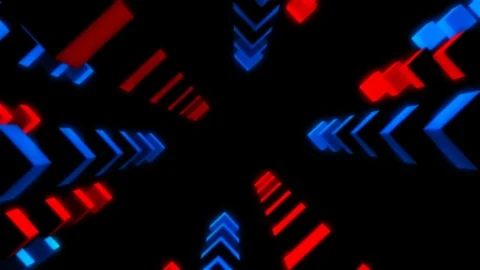 Neon cube line Stock Footage 97167797