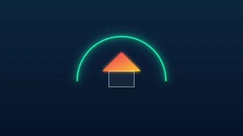 Neon Curved Arch Line Abstract Motion Graphic Stock Footage 341844813