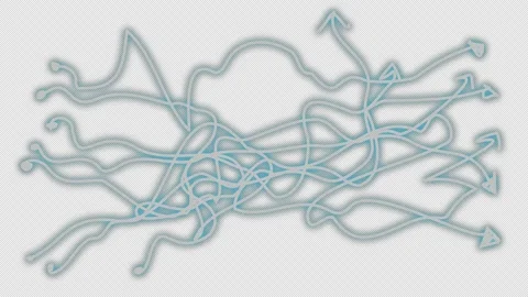 Neon curved arrows. Stock Footage 174913491