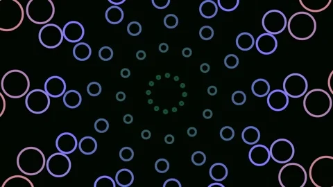 Neon cyan abstract cosmic network pattern on dark futuristic backdrop Stock Footage 341055443