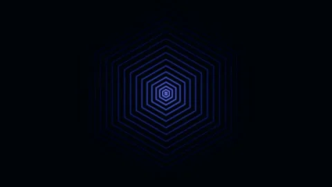 Neon cyan hexagonal grid loop animation background for abstract technology .. Stock Footage 336836806