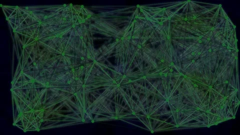 Neon cyber abstract big data network visualization background for technolog.. Stock Footage 336767029