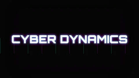 Neon Cyber Dynamics Abstract Logo Reveal on Dark Background Stock Footage 336879629